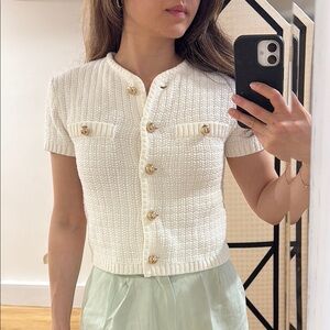 Woven Knit Top
